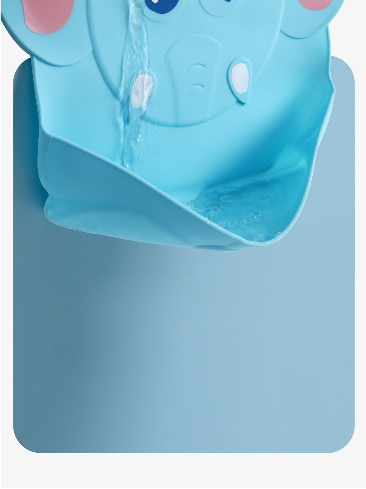 2x Siliconen slabbetje blauw