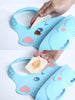 Kinderservies plus siliconen slabbetje blauw